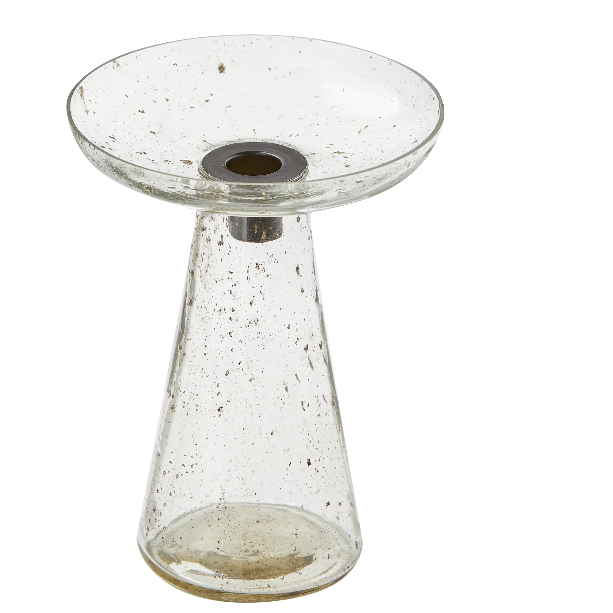 Leon Glass Taper Holder Large Clear