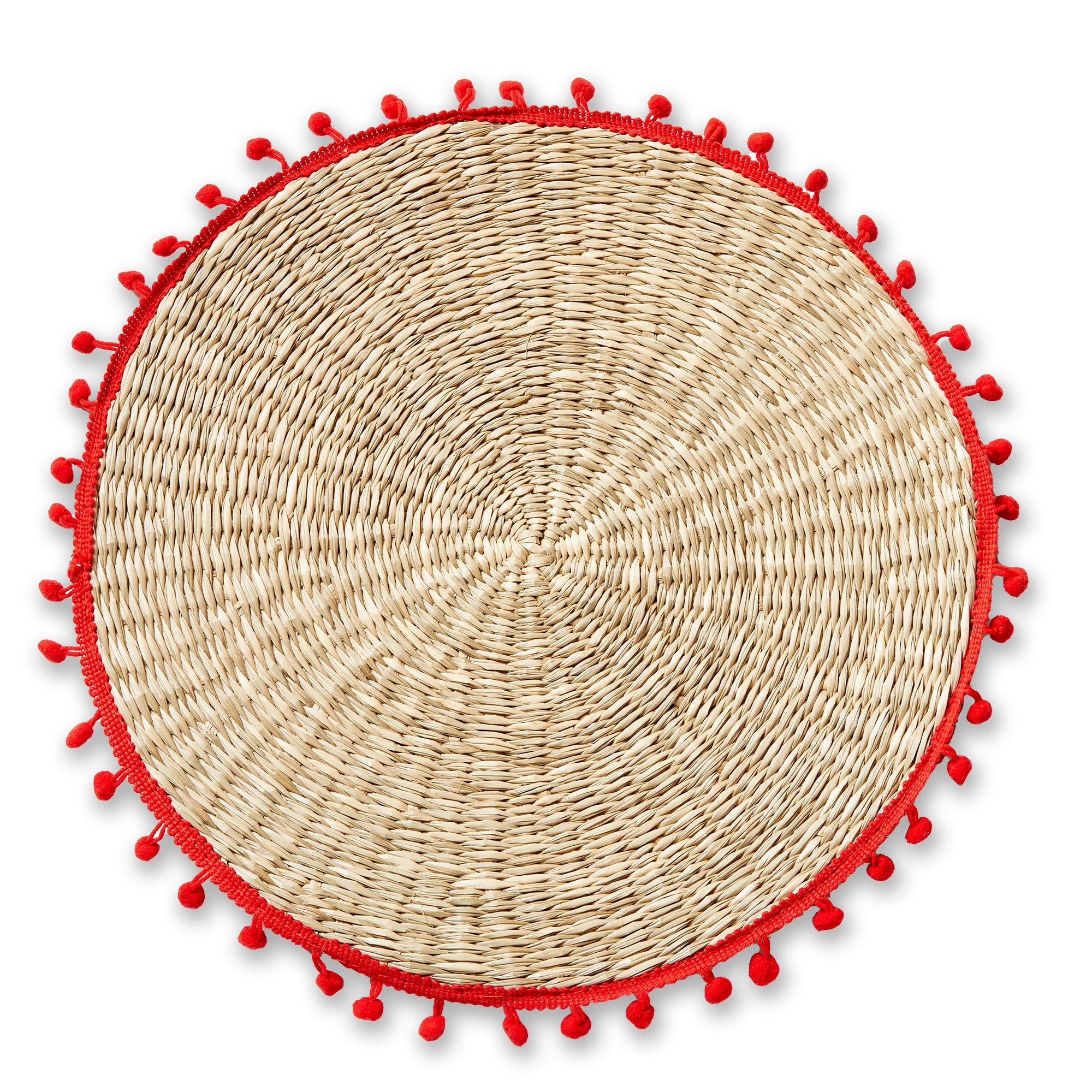 POMPOM PLACEMAT RED MULTI