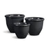 GLAZELITE GARDEN POTS, SET OF 3