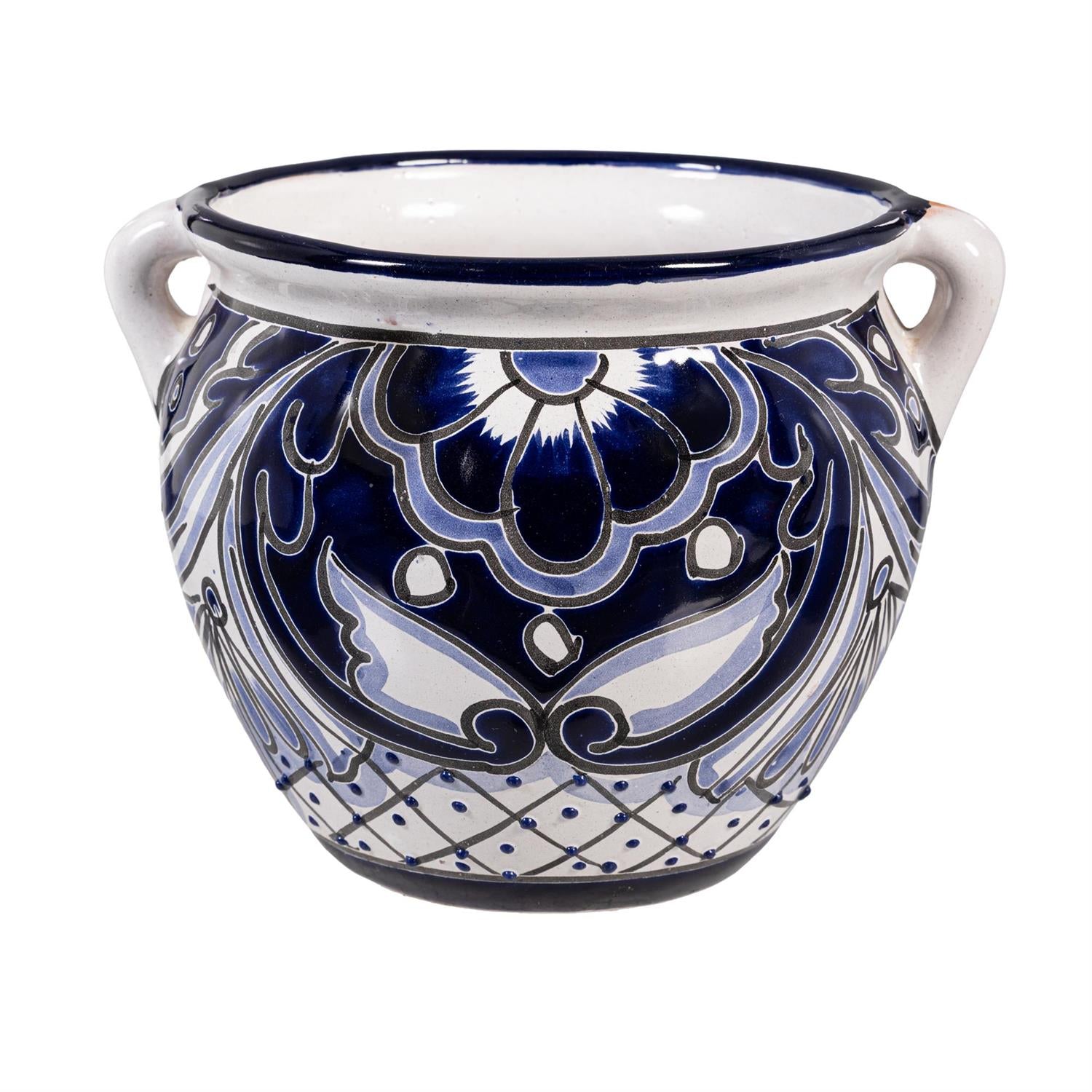 Blue and White Mexican Talavera Planters Assortment