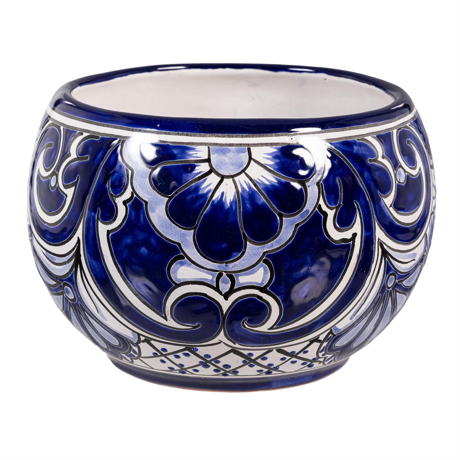 Blue and White Mexican Talavera Planters Assortment