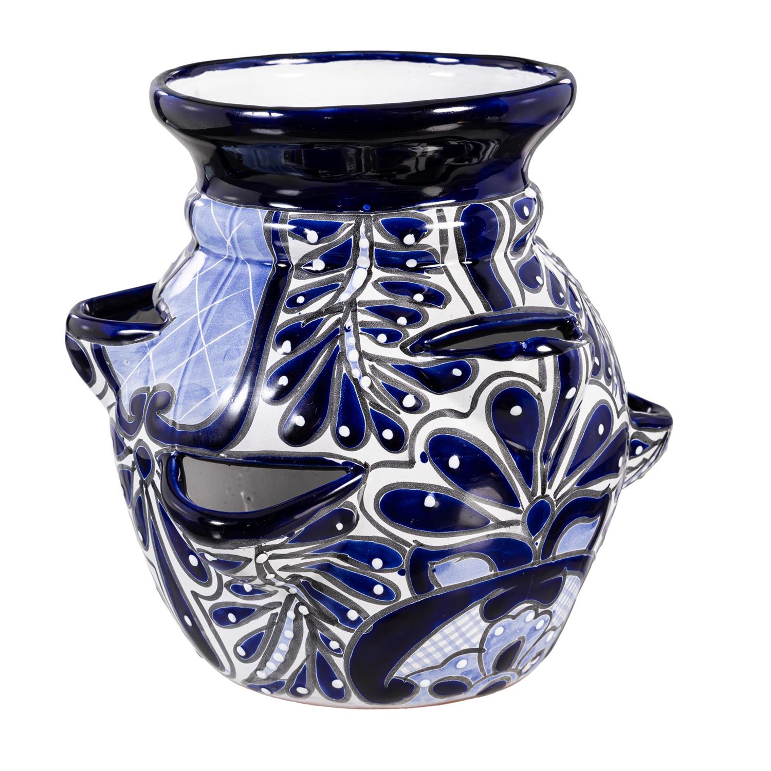 Blue and White Mexican Talavera Planters Assortment