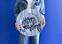 Happy Everything Indigo Skinny Stripe Big Round Platter