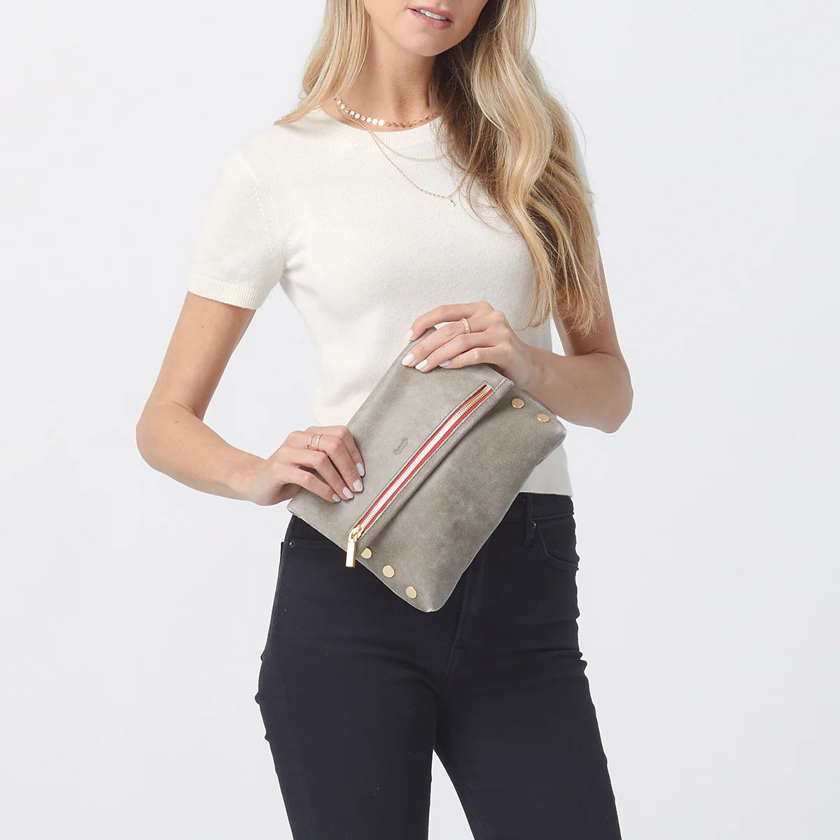 Hammitt VIP Medium Crossbody Clutch in Pew Brushed Gold - A. Dodson's