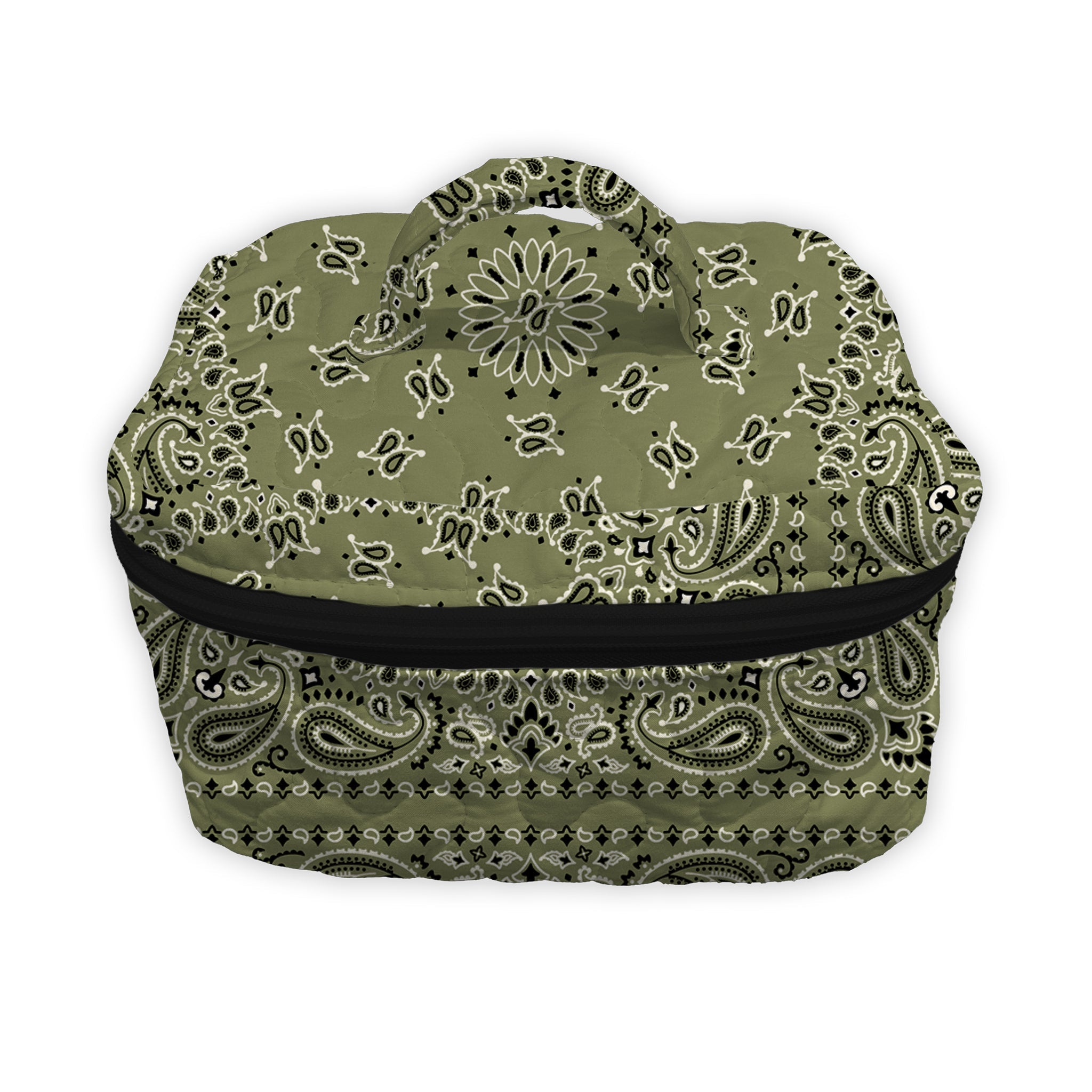 Ida Mae Homestead Bandana Olive Quilted Travel Case