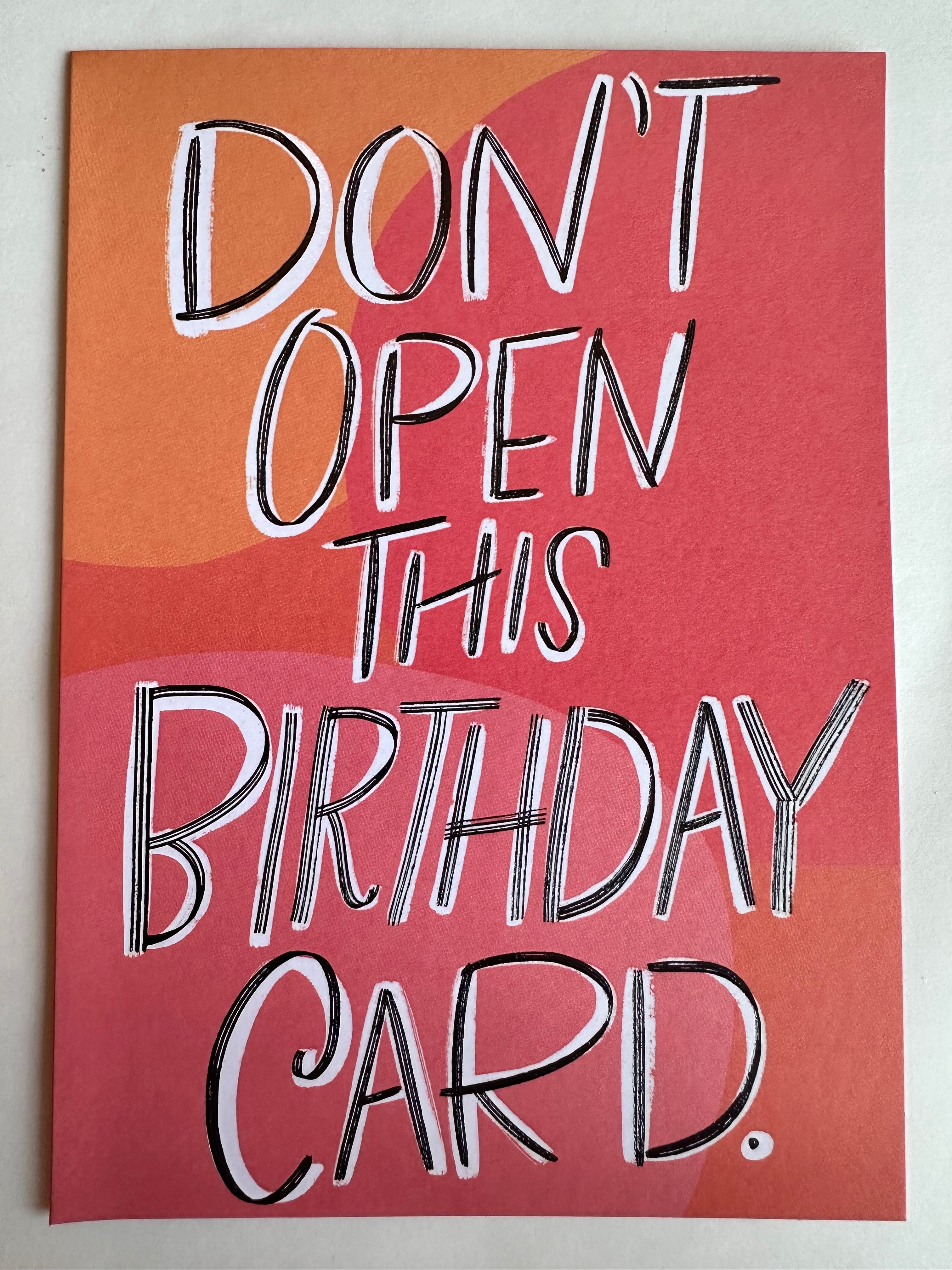 DON’T OPEN THIS CARD - A. Dodson's