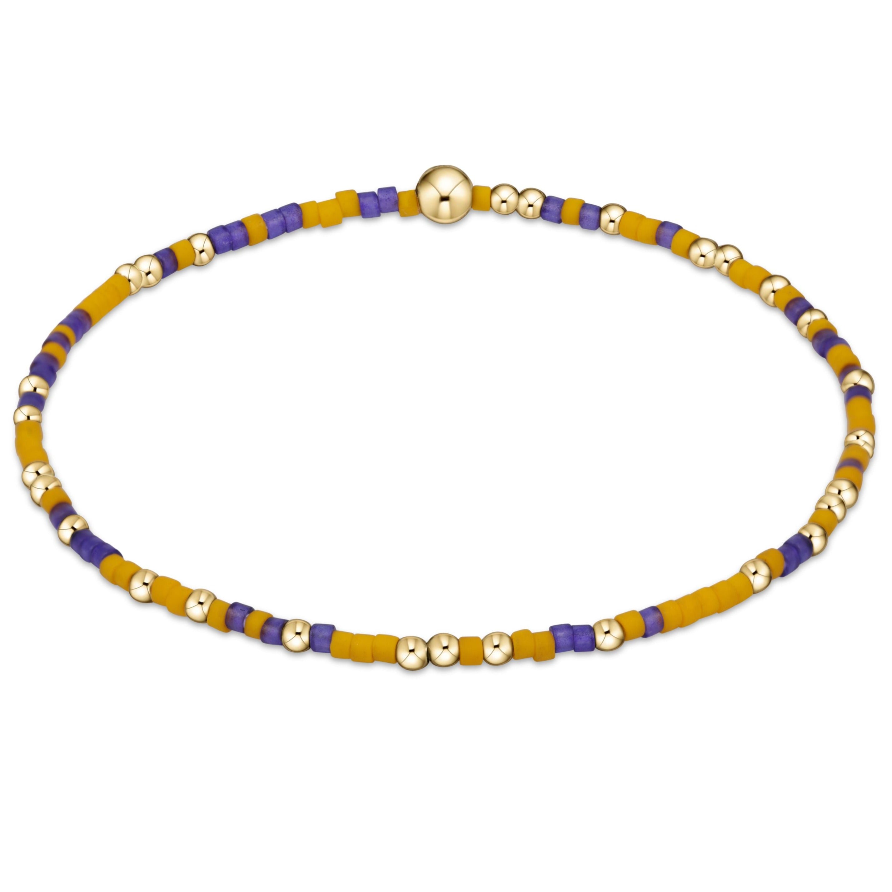 gameday hope unwritten bracelet - purple-golden yellow by enewton