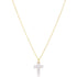 16" necklace gold - blessed crystal charm