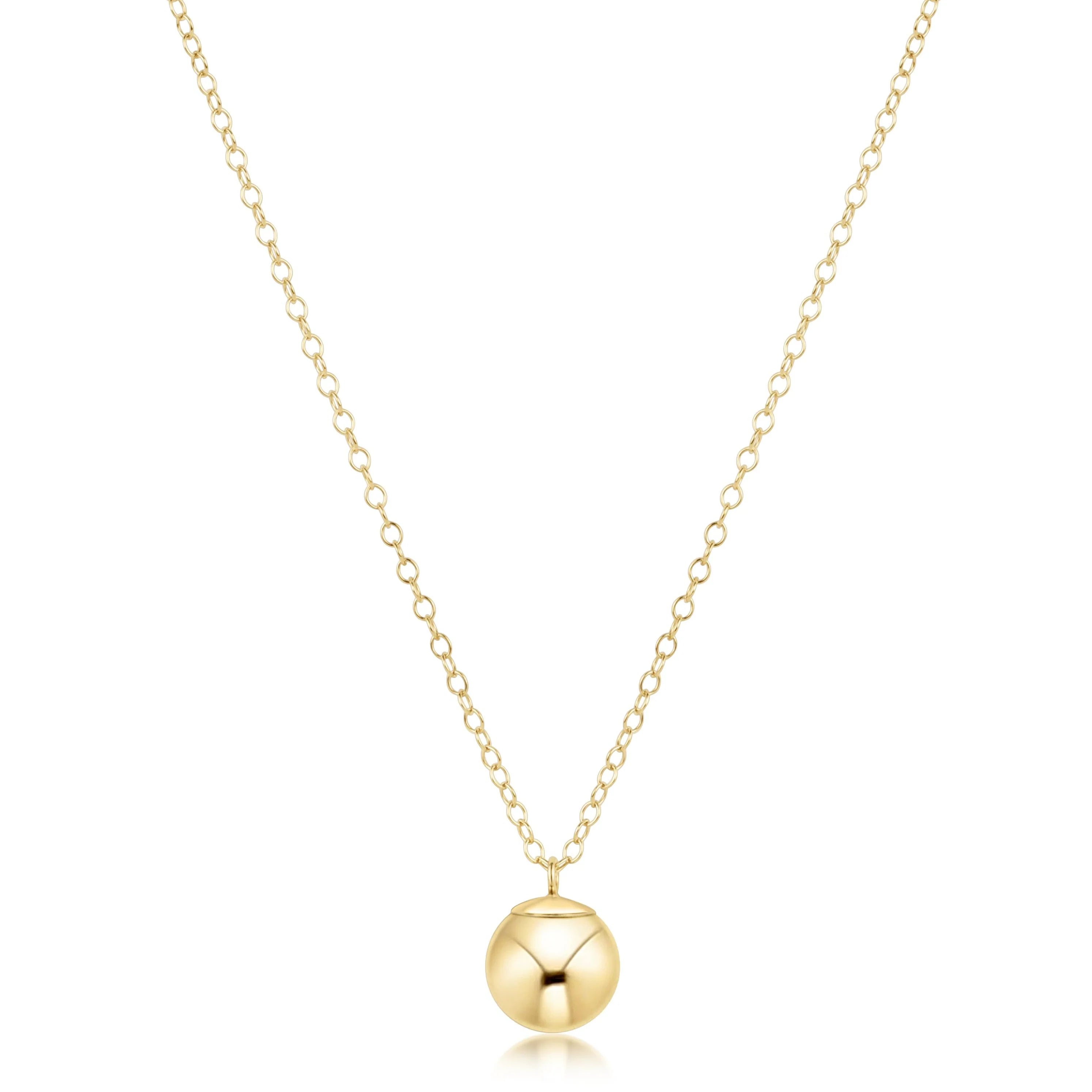 16 Necklace Gold Classic Gold 8mm Charm by enewton by Enewton