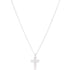 16" necklace sterling - blessed crystal charm