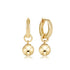 huggie gold 0.5" hoop - classic gold 8mm charm by enewton