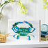 Coastal Sign Wood Block Crabby 12"L x 8"H