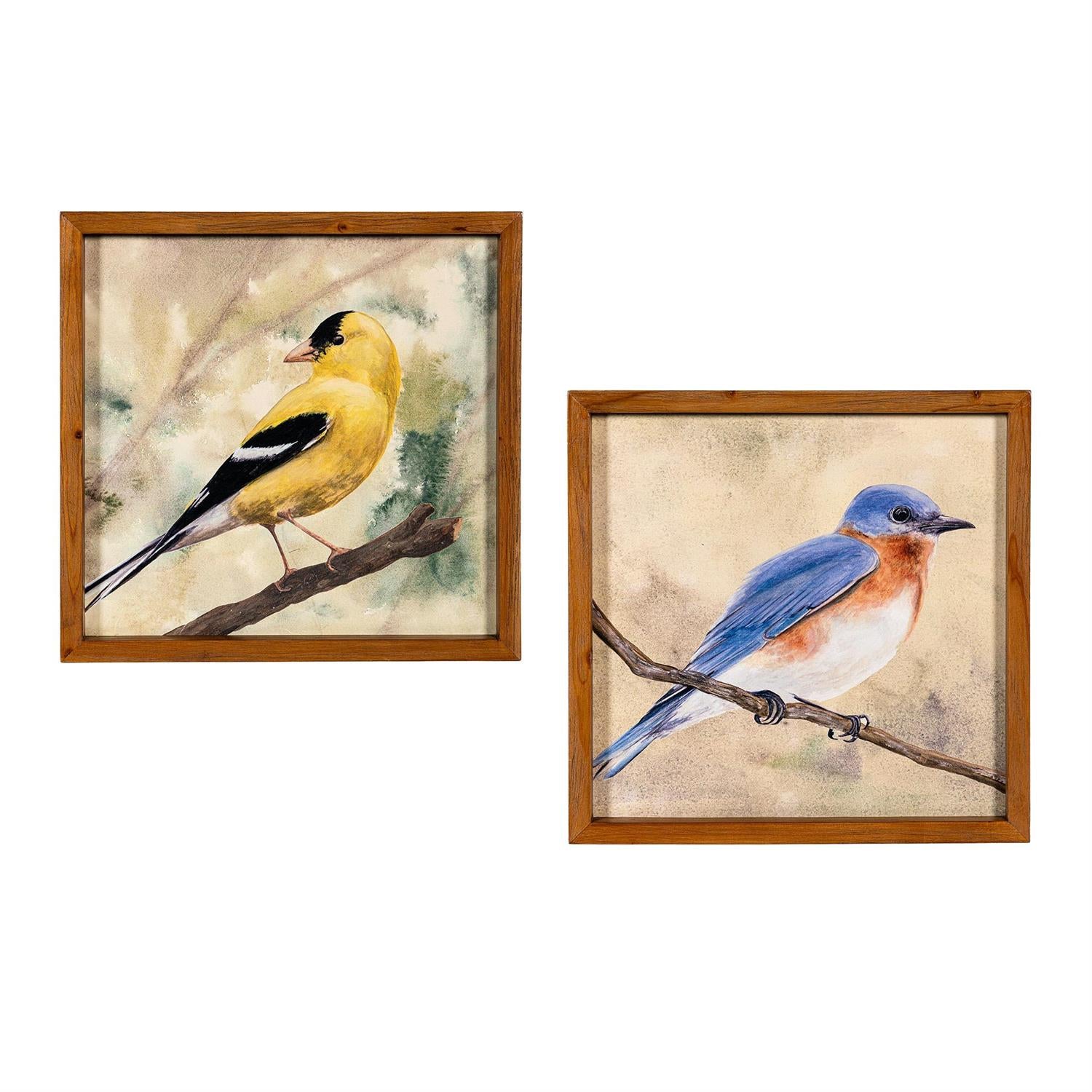 Wall Decor, Wood, Bird on Branch