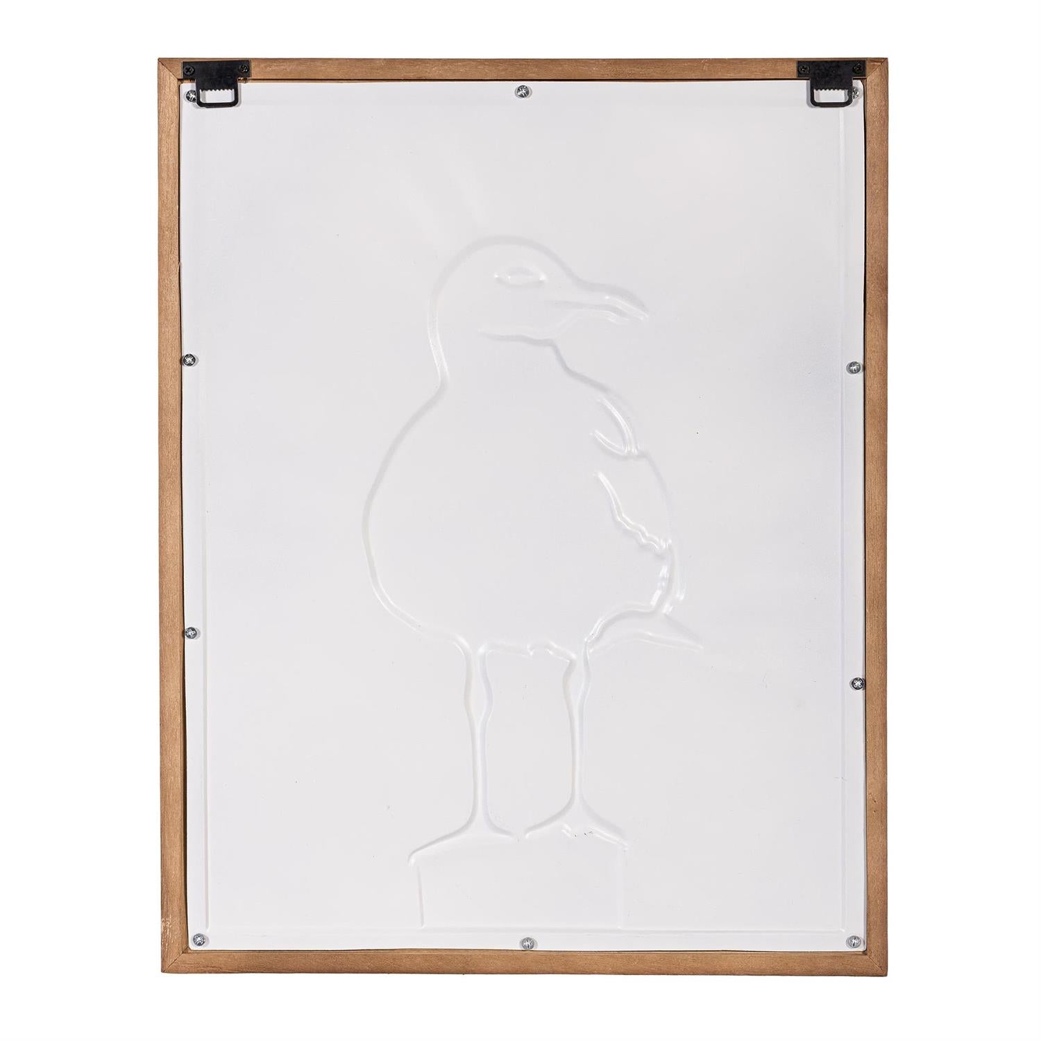 Metal & Wood Seagull Wall Decor