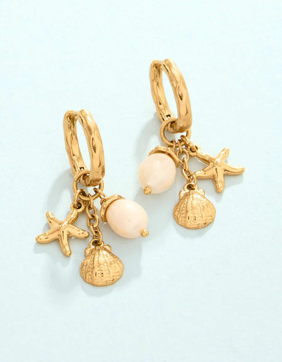 Spartina Sea Island Convertible Hoop Earrings Gold