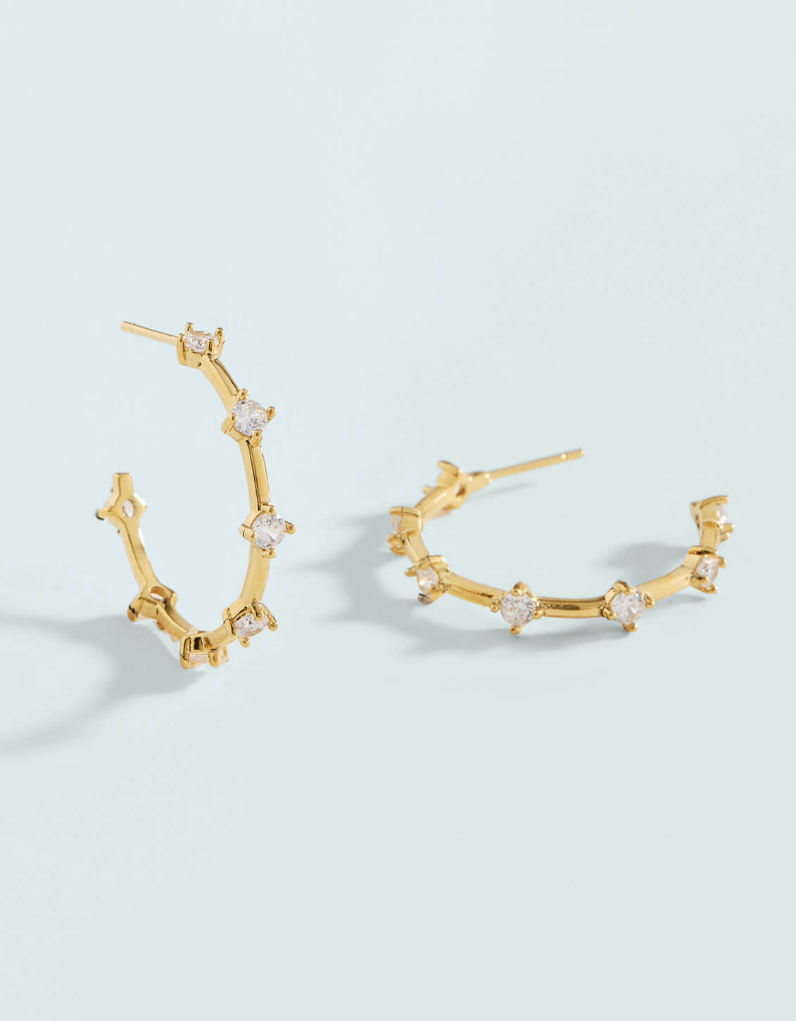 Spartina 449 Spanish Wells Hoop Earrings Crystal 25mm