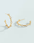Spartina 449 Spanish Wells Hoop Earrings Crystal 25mm