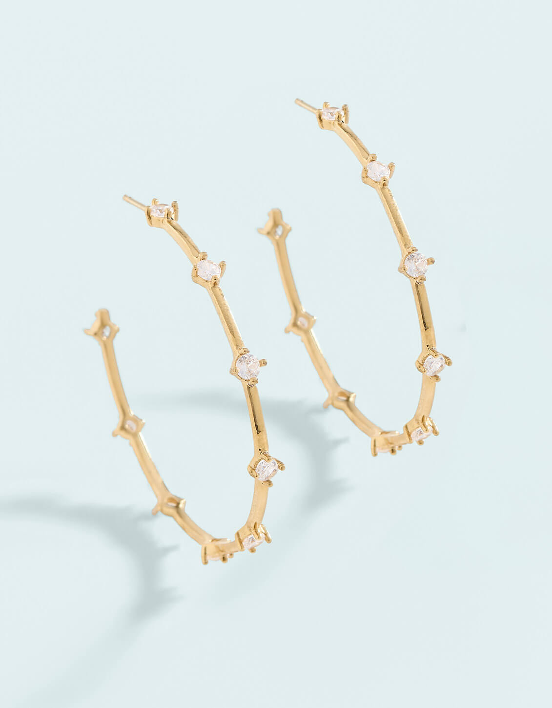 Spartina 449 Spanish Wells Hoop Earrings Crystal 45mm - alternate view