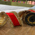 John Mark Red Velvet Double-Sided Trim Wired Ribbon - 4" x 10 yd