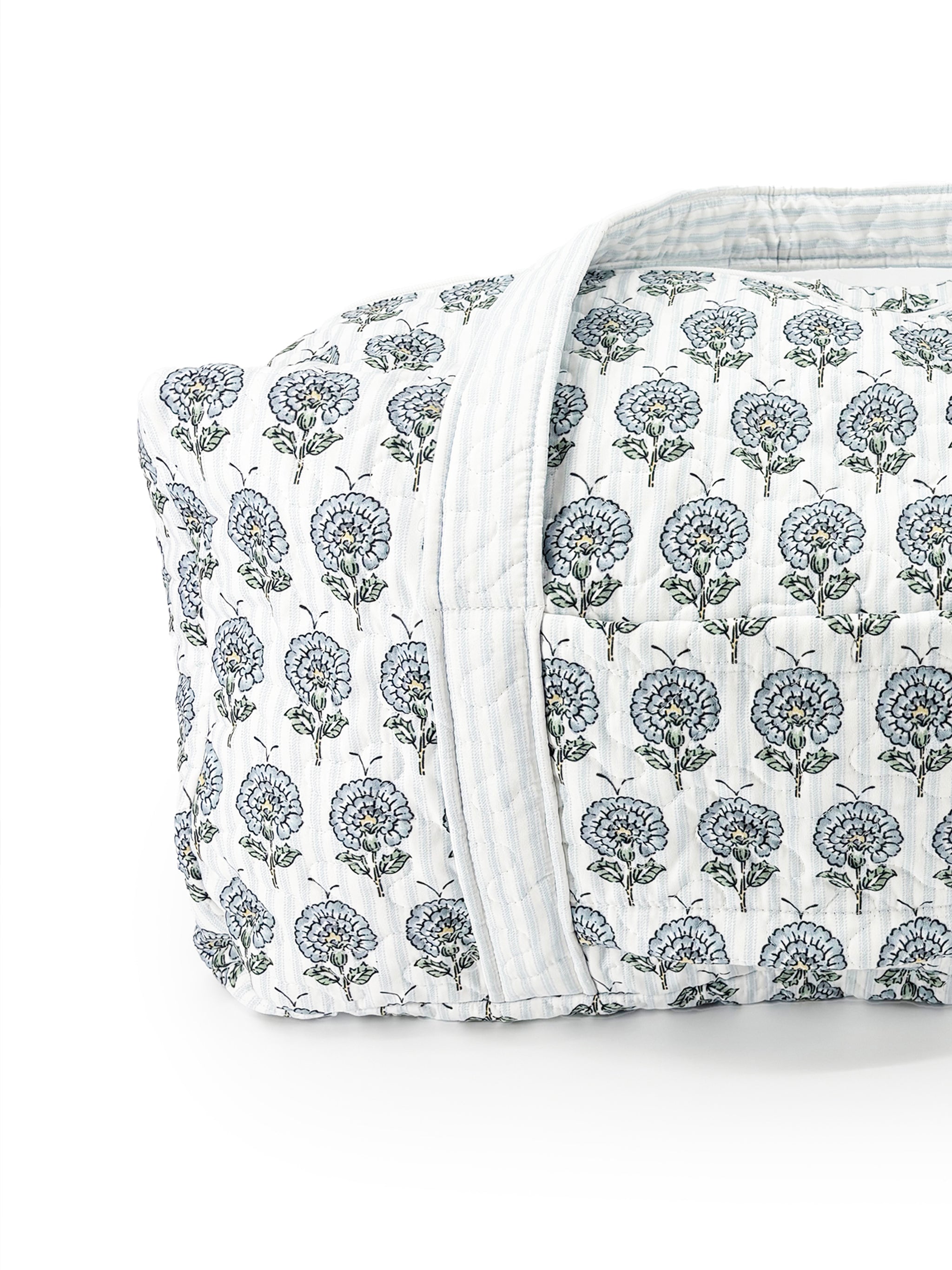 Ida Mae June Floral Blue Quilted Duffle Bag - view 2 of 3