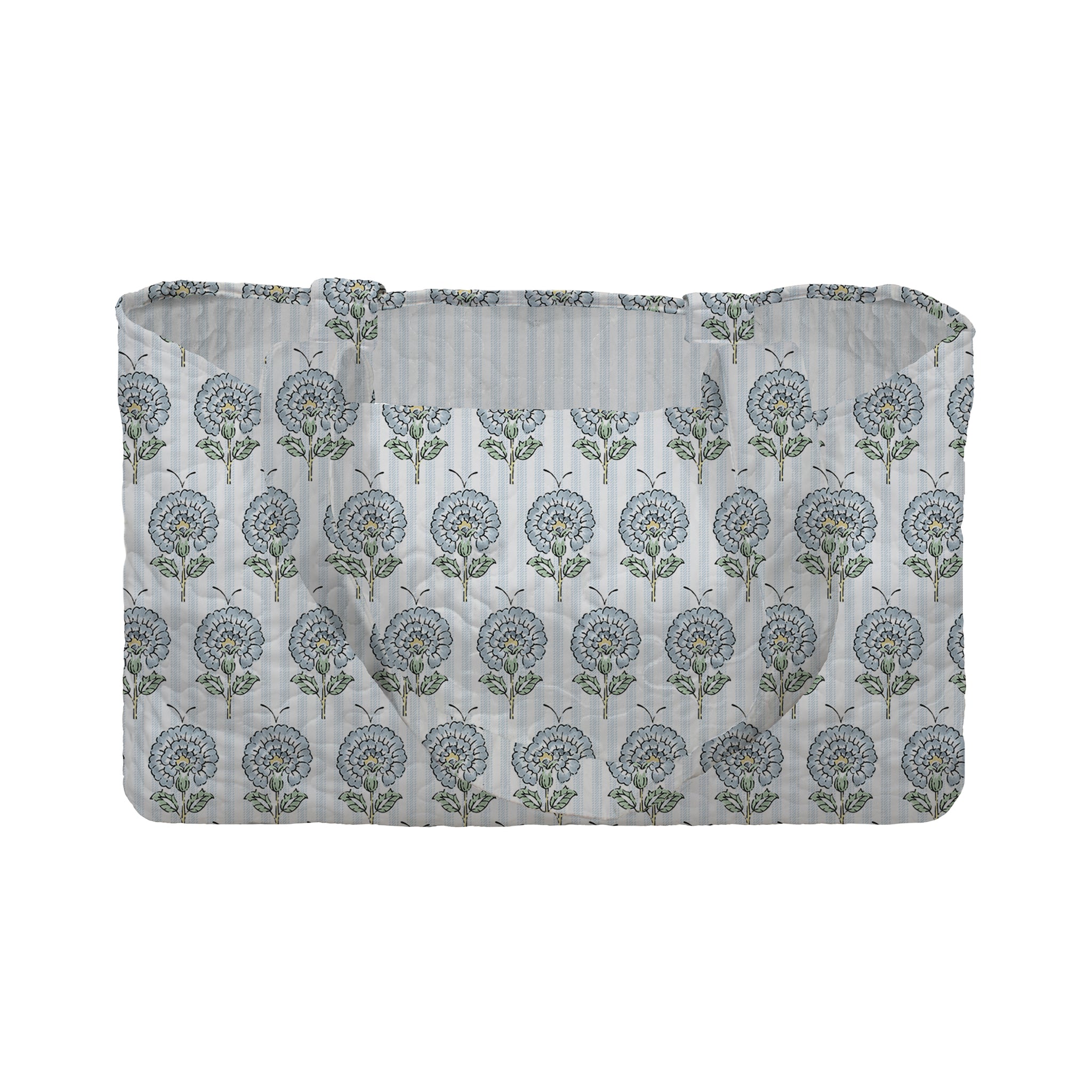 Ida Mae June Floral Blue Quilted Tote Bag - view 2 of 2