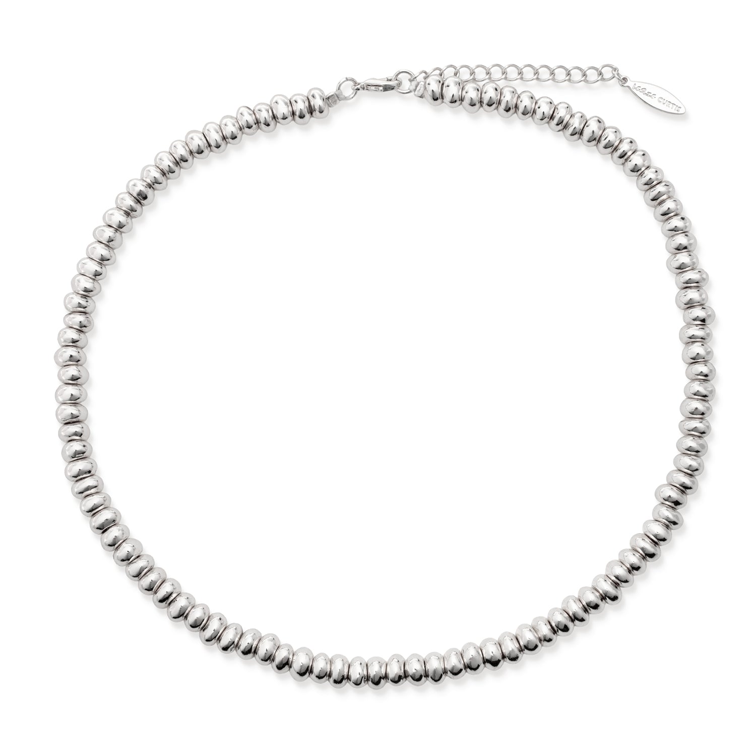 Kassidy Silver Beaded Necklace by Leslie Curtis Jewelry