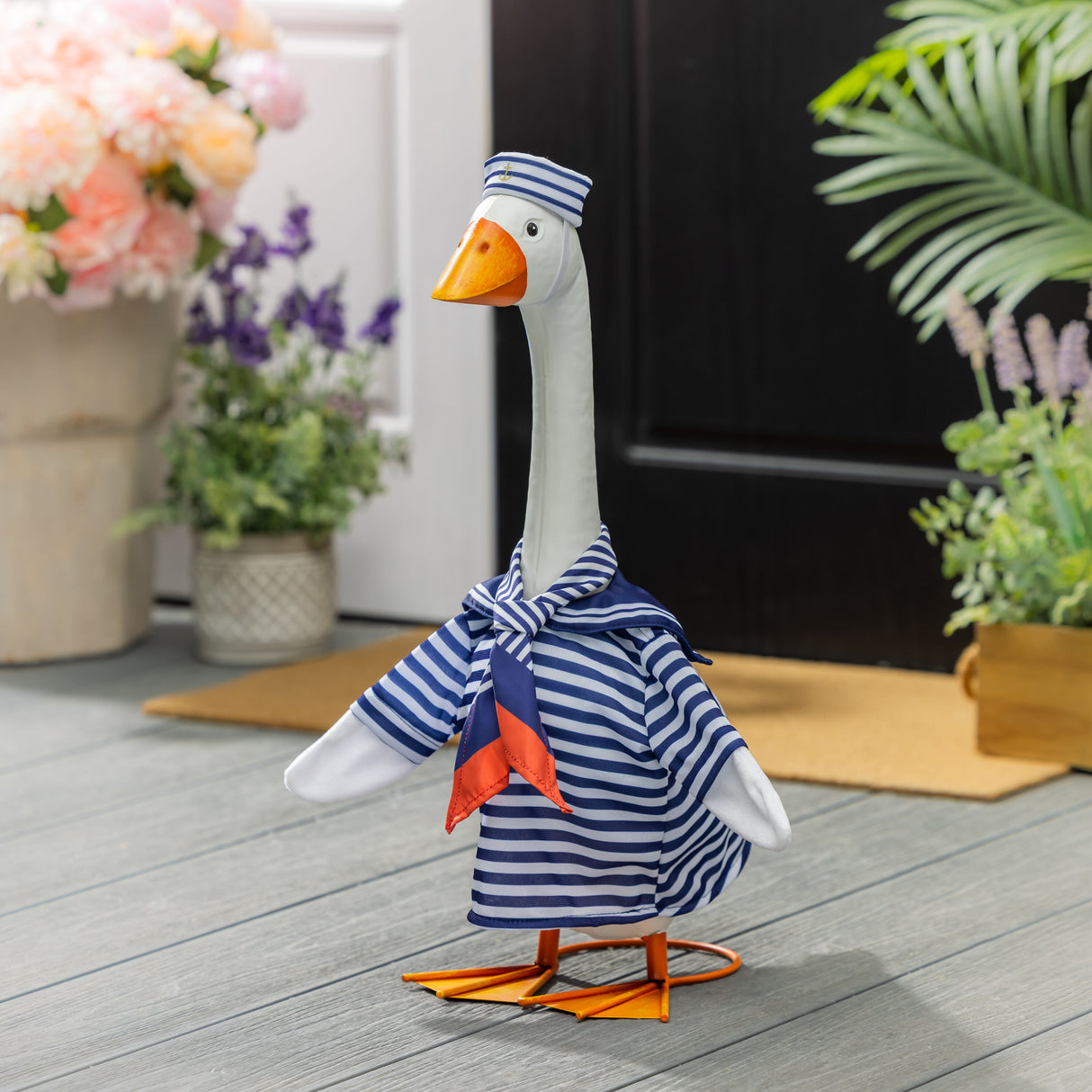 Giddy the Goose Sailor Nautical Lawn Goose Outfit | Evergreen Enterprises TDFGBGS26
