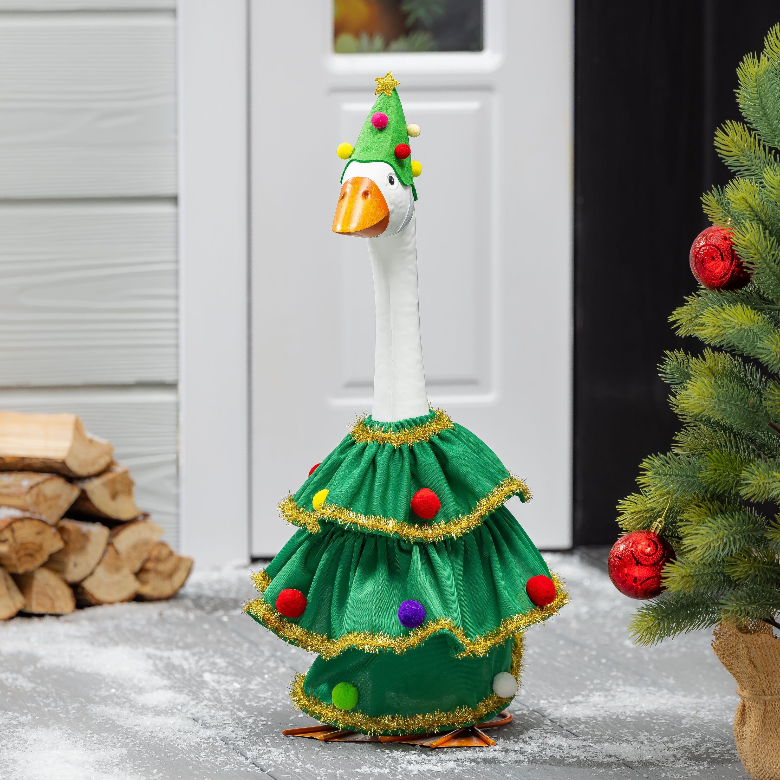 Christmas Tree For Giddy The Porch Goose