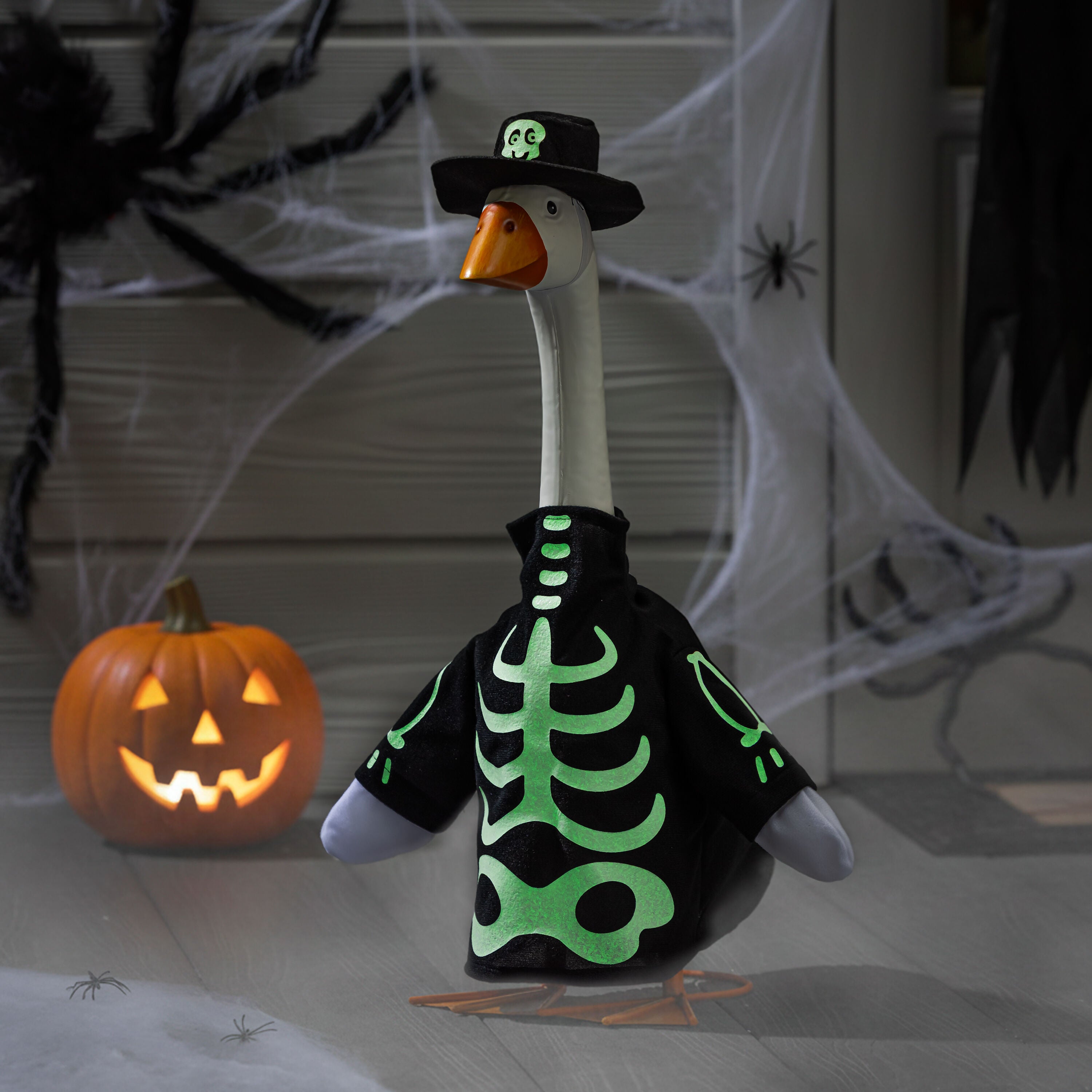 Glow In The Dark Skeleton For Giddy The Porch Goose