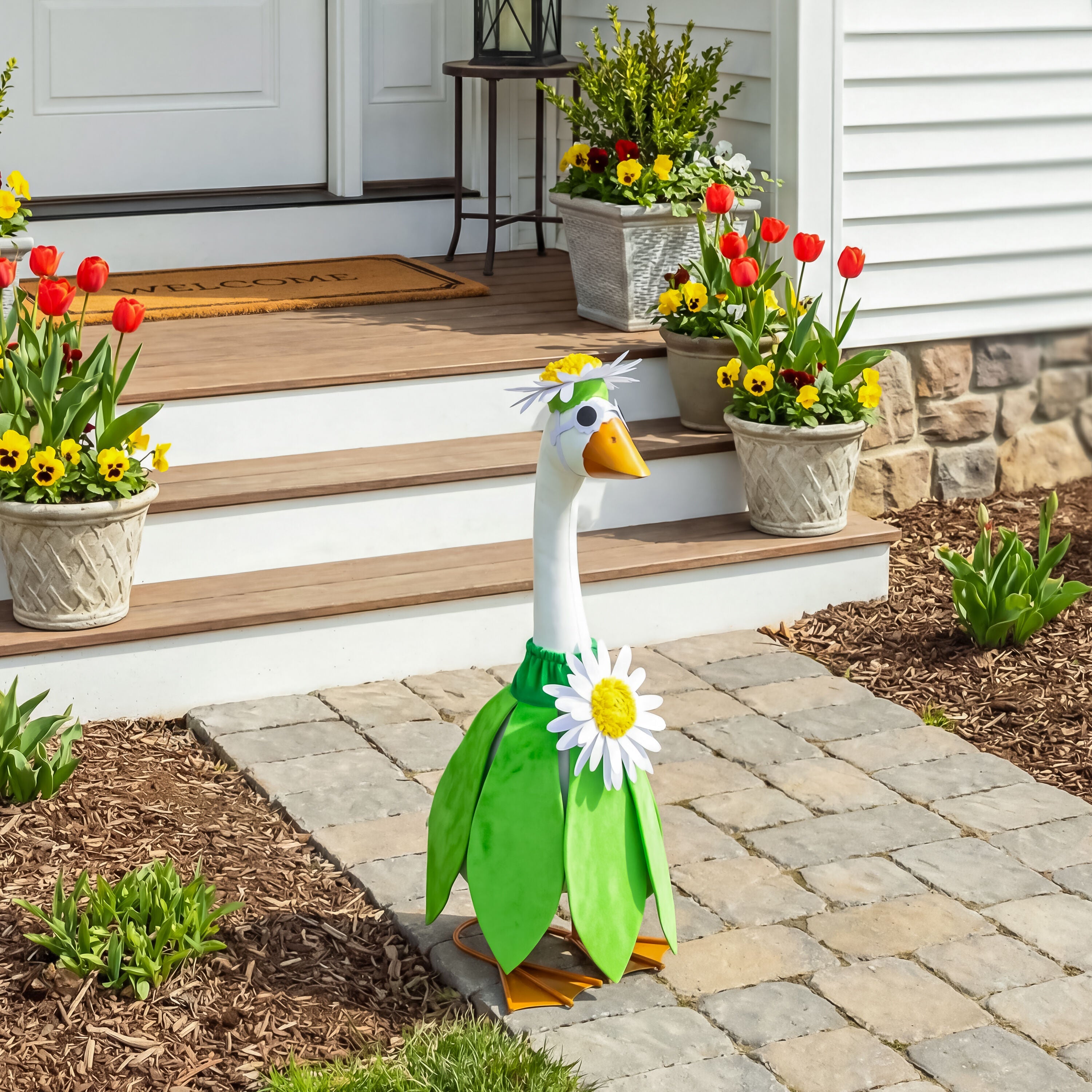 Daisy For Giddy The Porch Goose by Evergreen