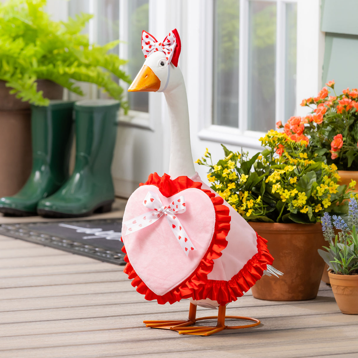 Giddy the Goose Valentine's Day Lawn Goose Outfit | Evergreen Enterprises TD6C5GS26