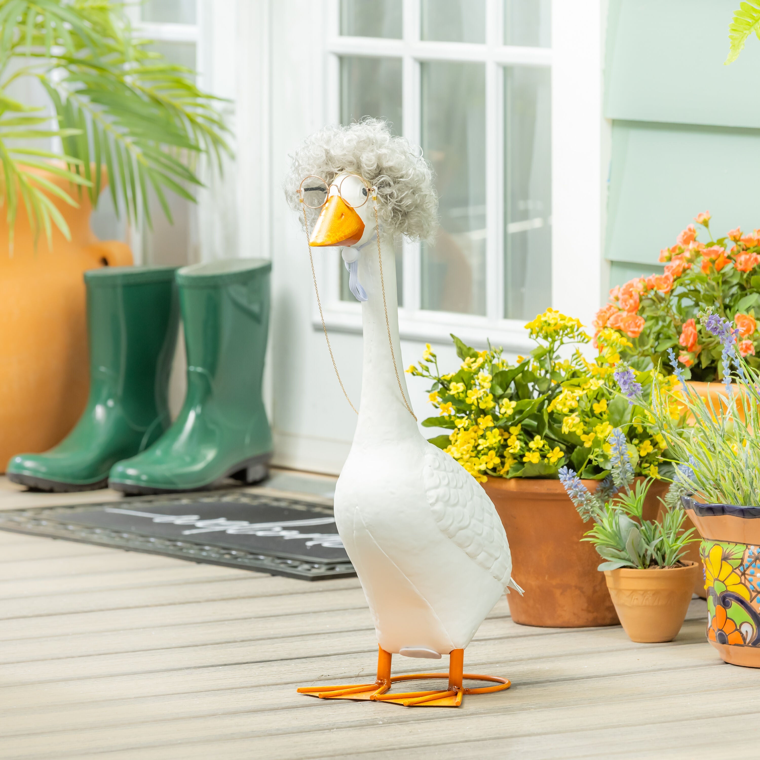 Silver Fashion Accessory Set For Giddy The Porch Goose by Evergreen
