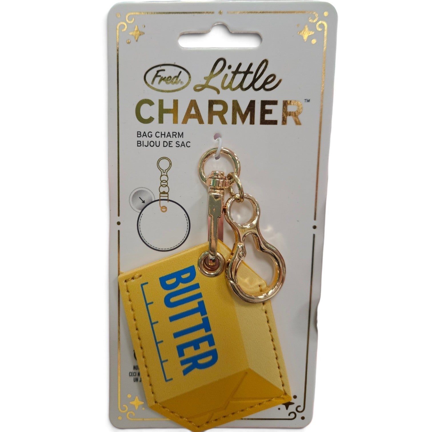 Fred Little Charmers Butter Bag Charm & AirTag Holder