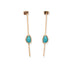 Alice - Gold Bar Turquoise Stone Earring