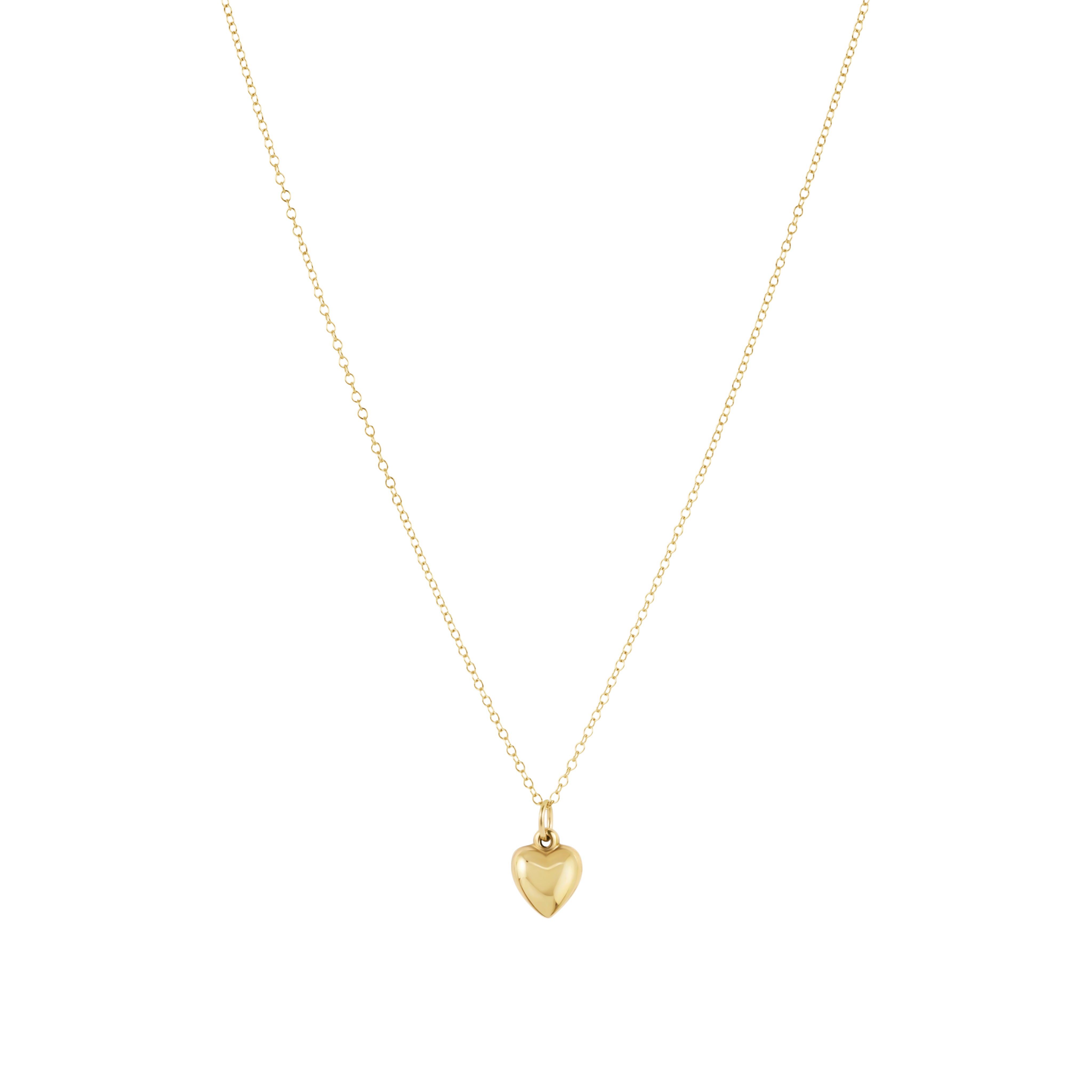 16" Necklace Gold - Love Plush Small Gold Charm by enewton