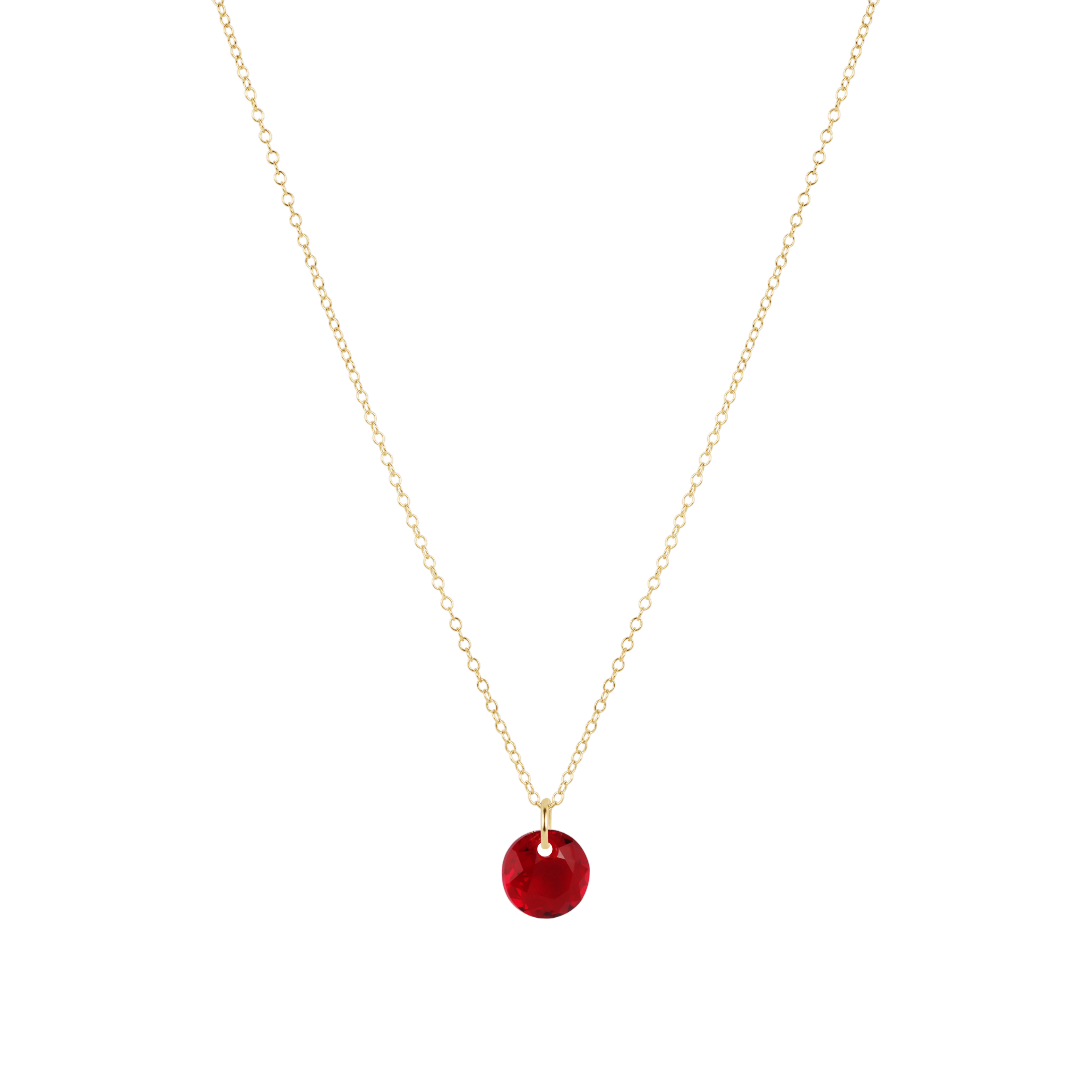 16" Necklace Gold - Reflection Small Charm - 01