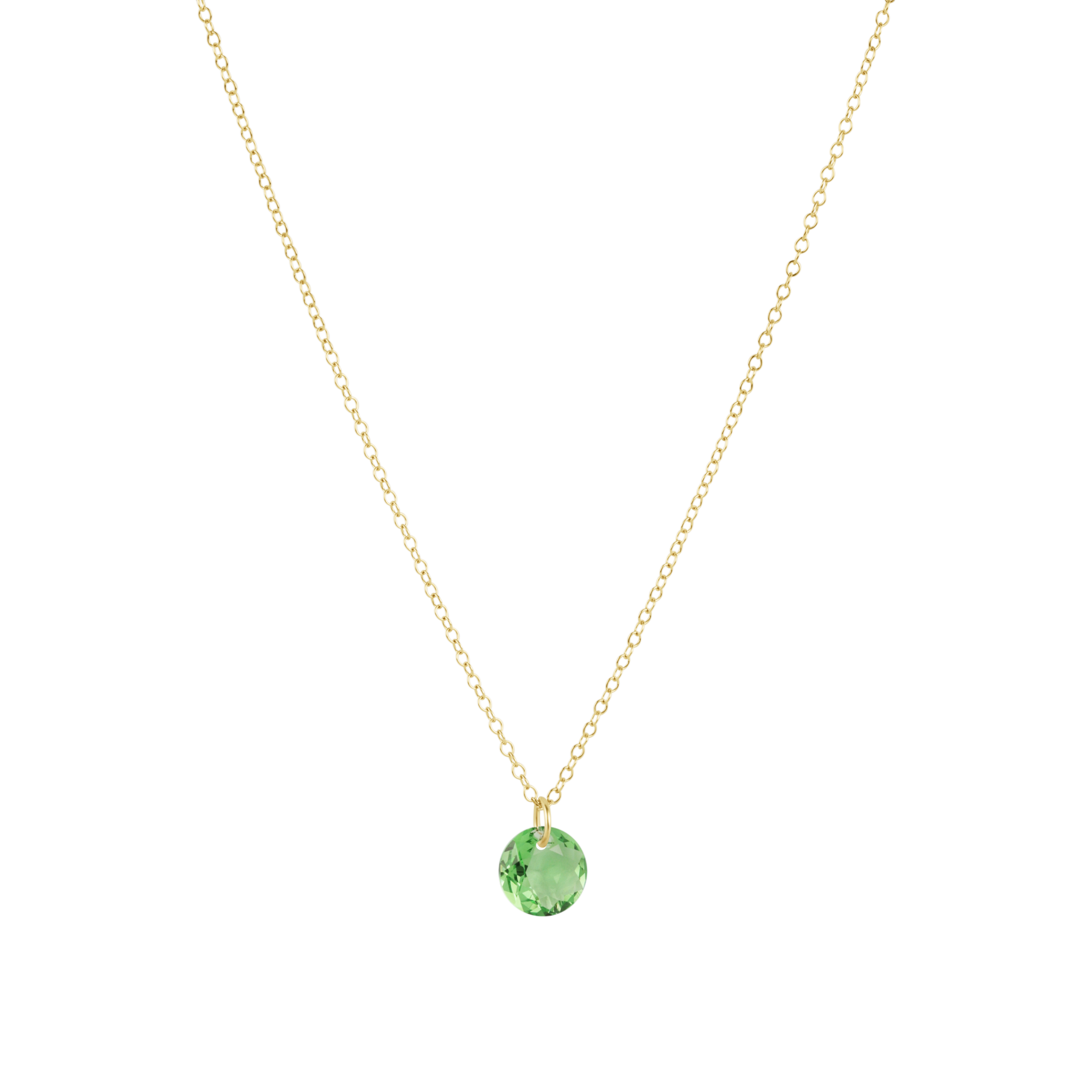 16" Necklace Gold - Reflection Small Charm - 08