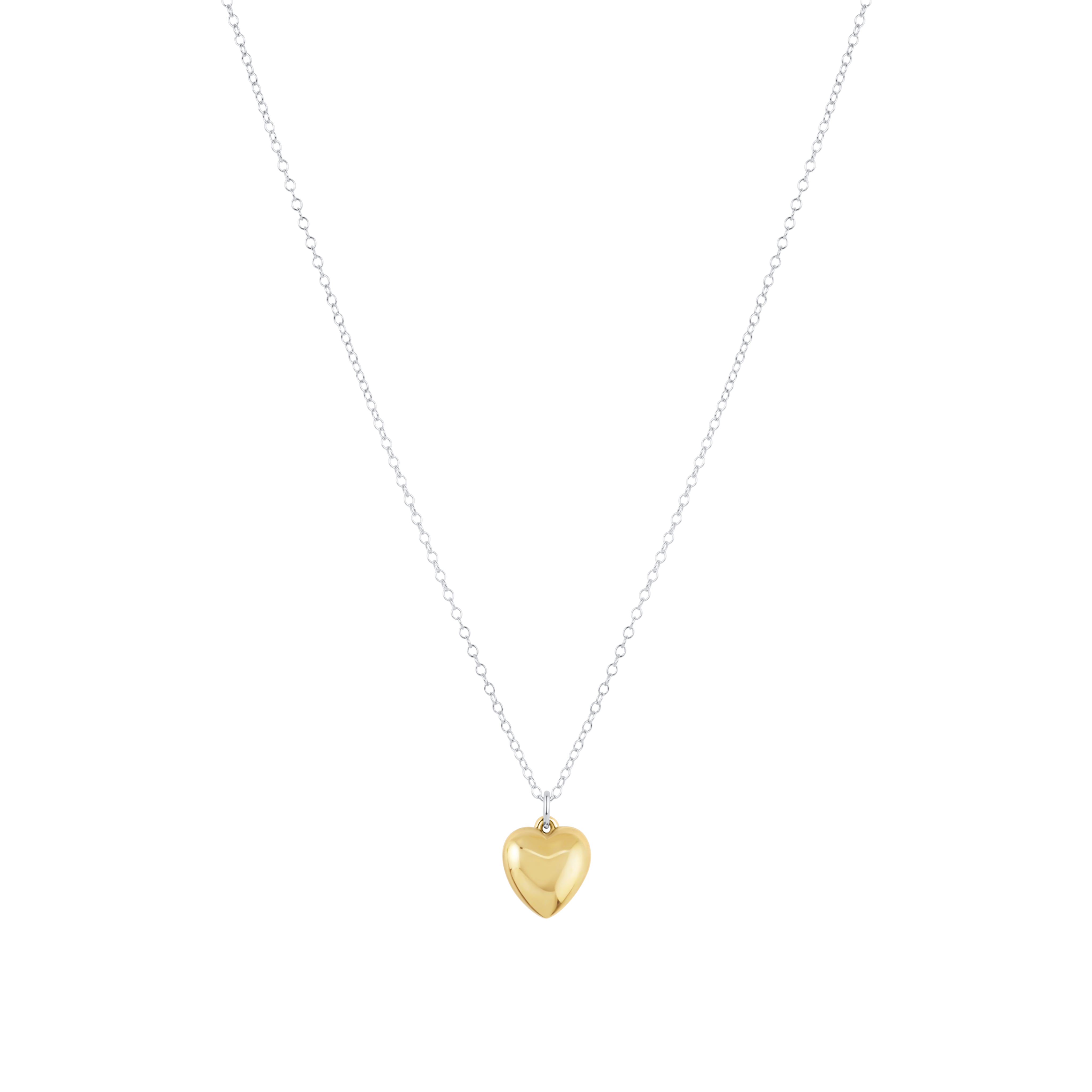 16" Necklace Mixed Metal - Love Plush Gold Charm by enewton