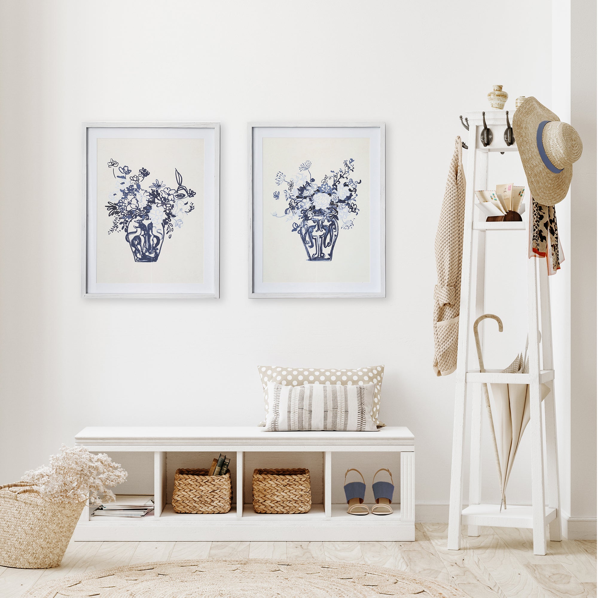 MATCHED PAIR FLORAL PRINTS, SET OF 2 - view 4