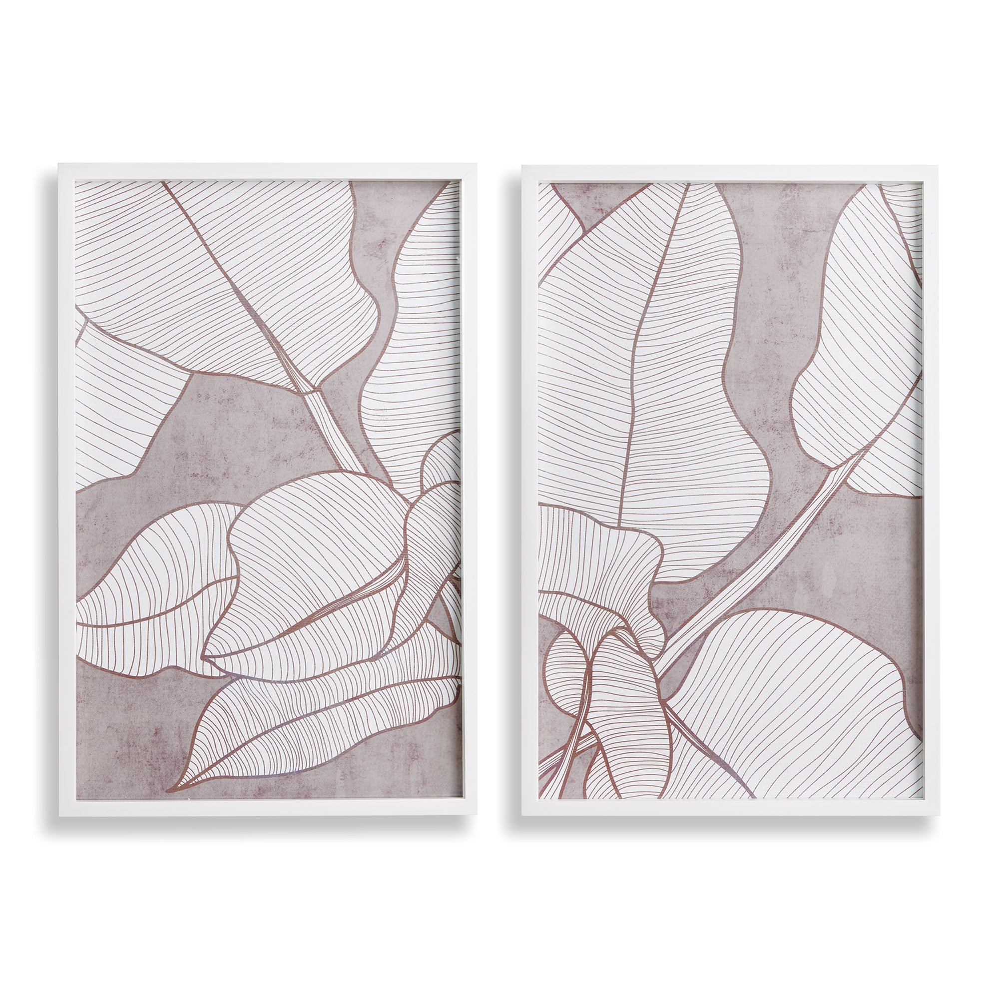 PALM LEAF PRINTS, SET OF 2