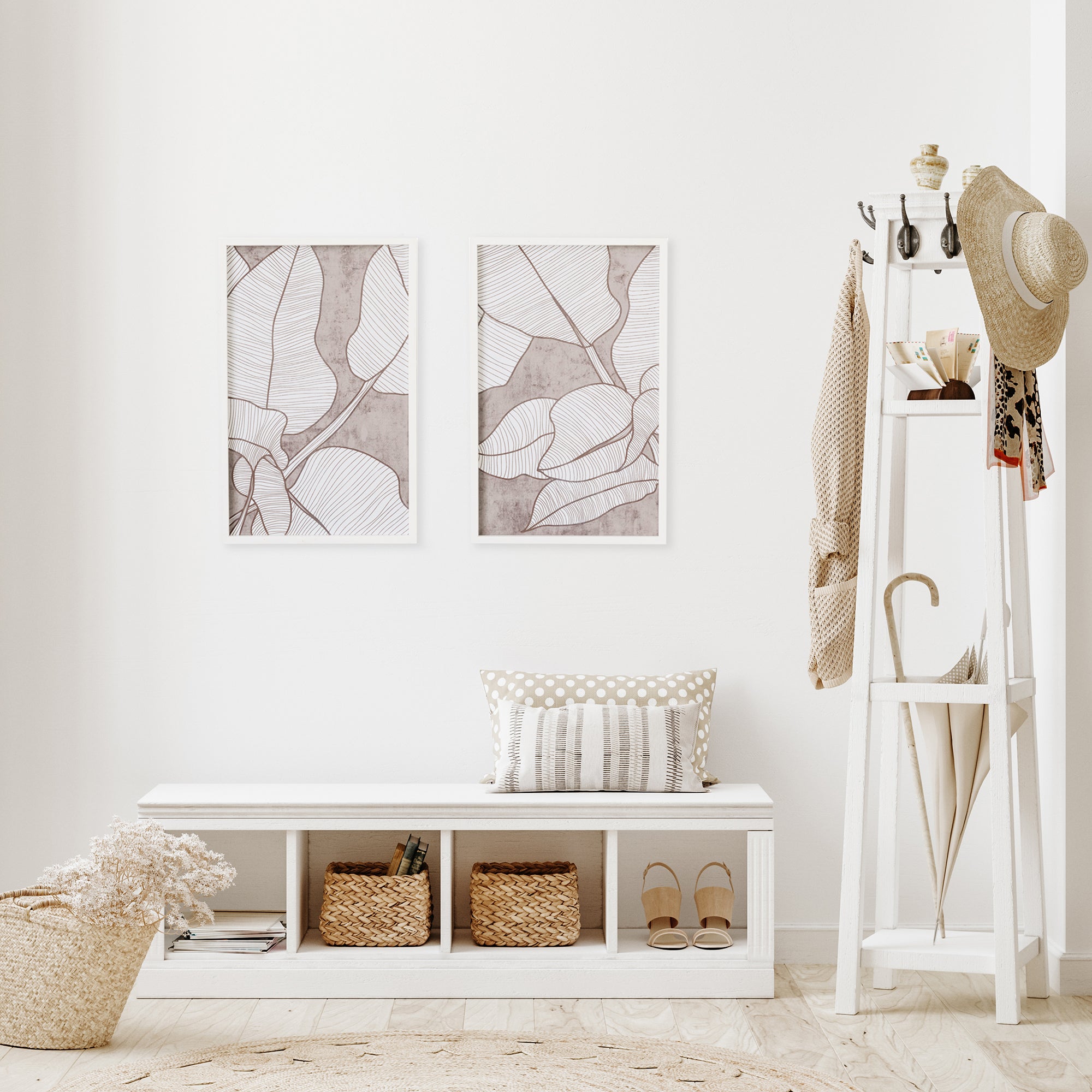 PALM LEAF PRINTS, SET OF 2 - view 4