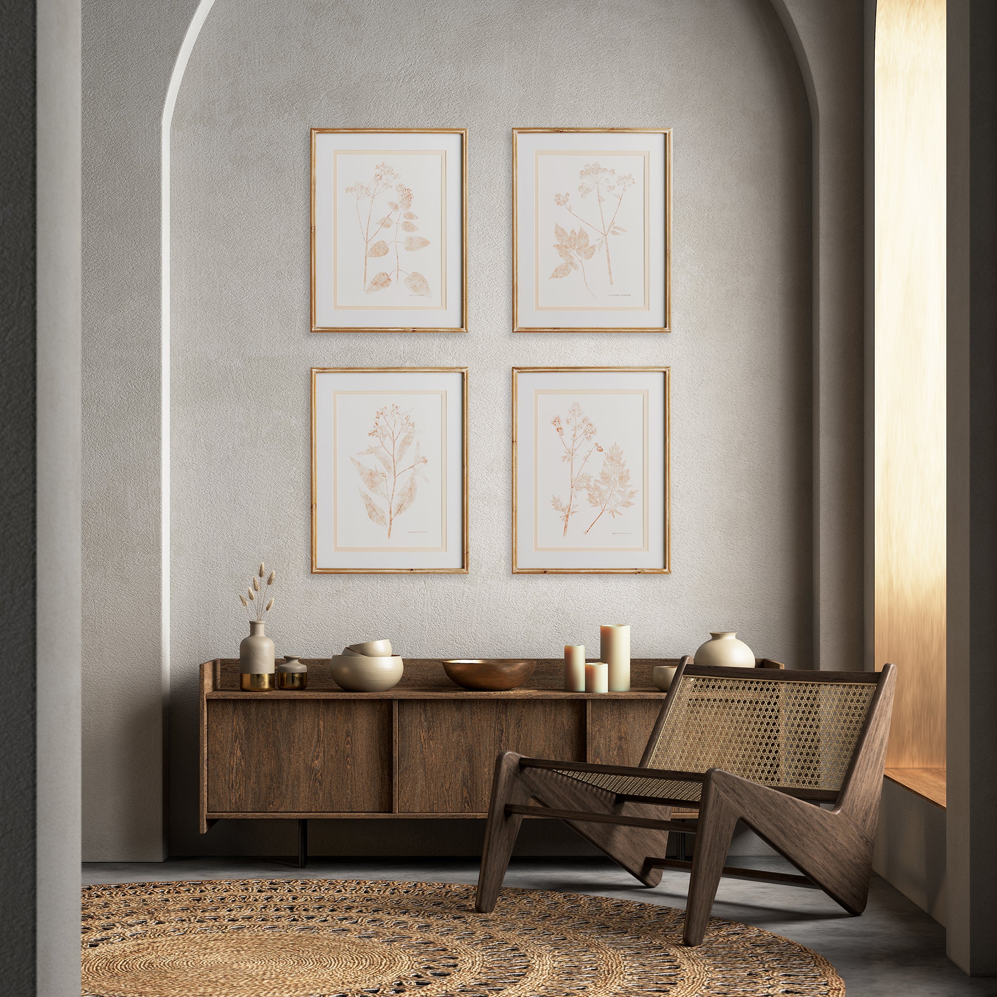 Blush Botanical Study, Set Of 4 - View 3