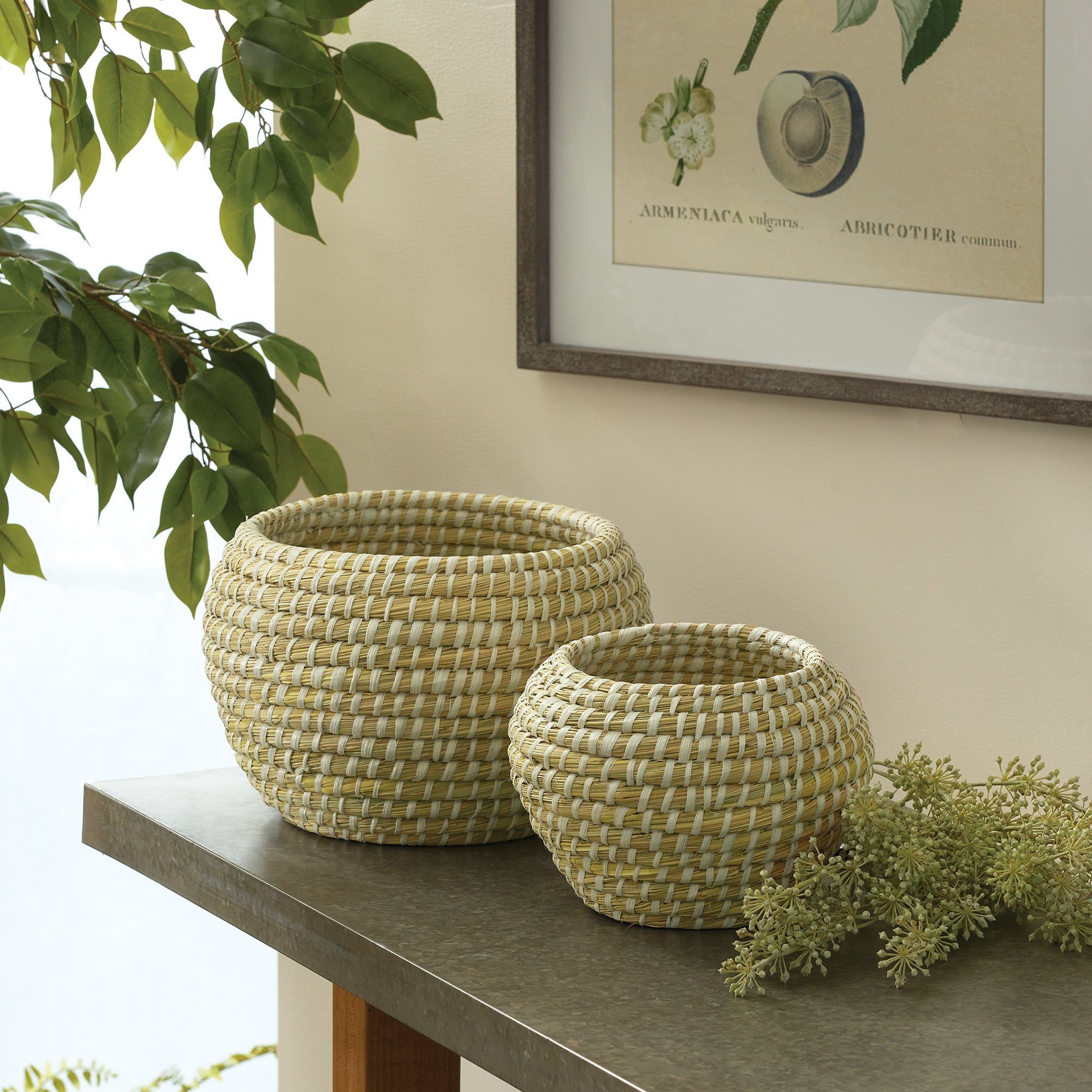 RIVERGRASS DECORATIVE FOOTED BOWLS, SET OF 2 - view 3