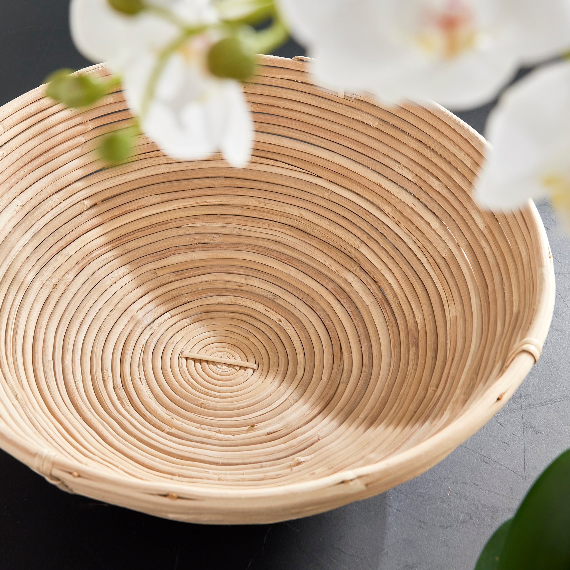 CANE RATTAN LOW BOWLS, SET OF 2 - view 6