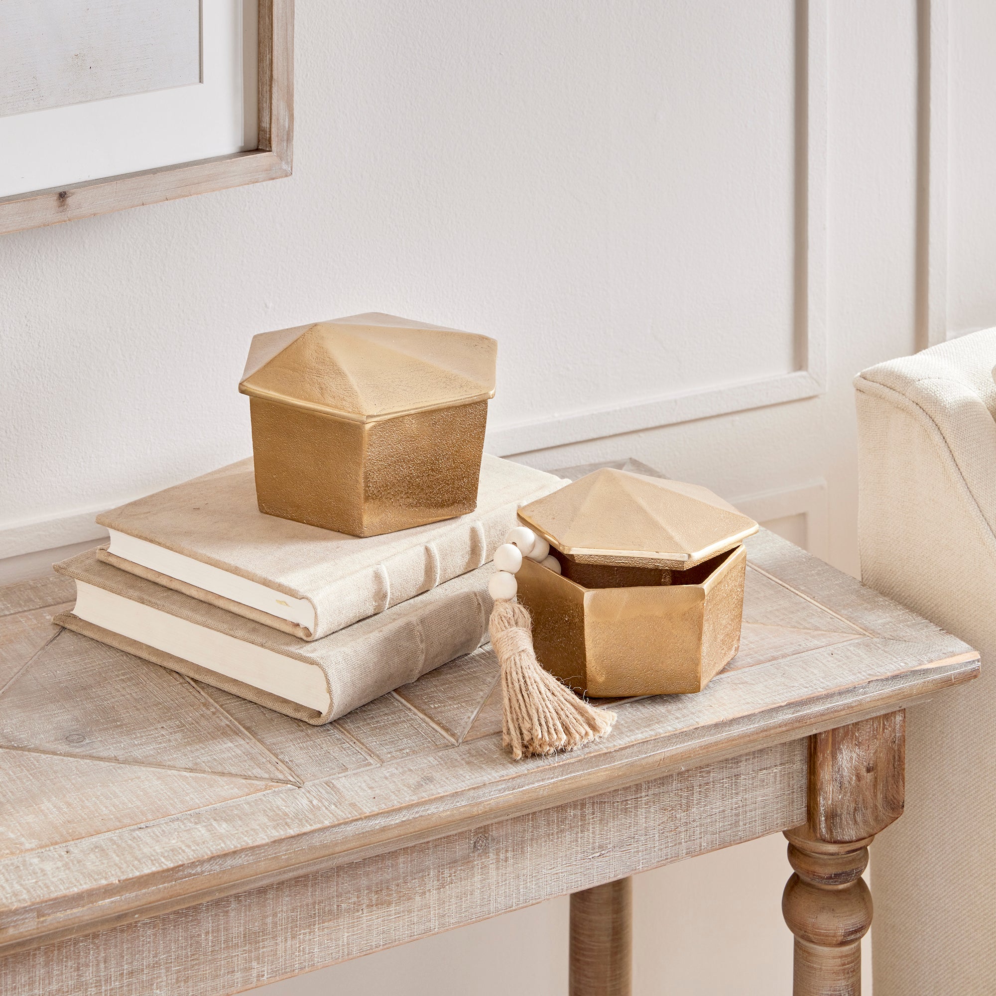 LUCA LIDDED BOXES, SET OF 2 - view 6