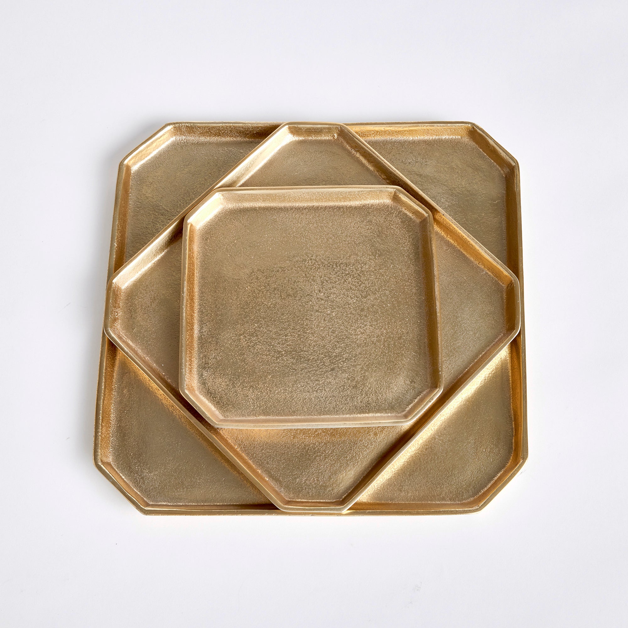 Dezi Square Serving Trays, Set Of 3 - View 6