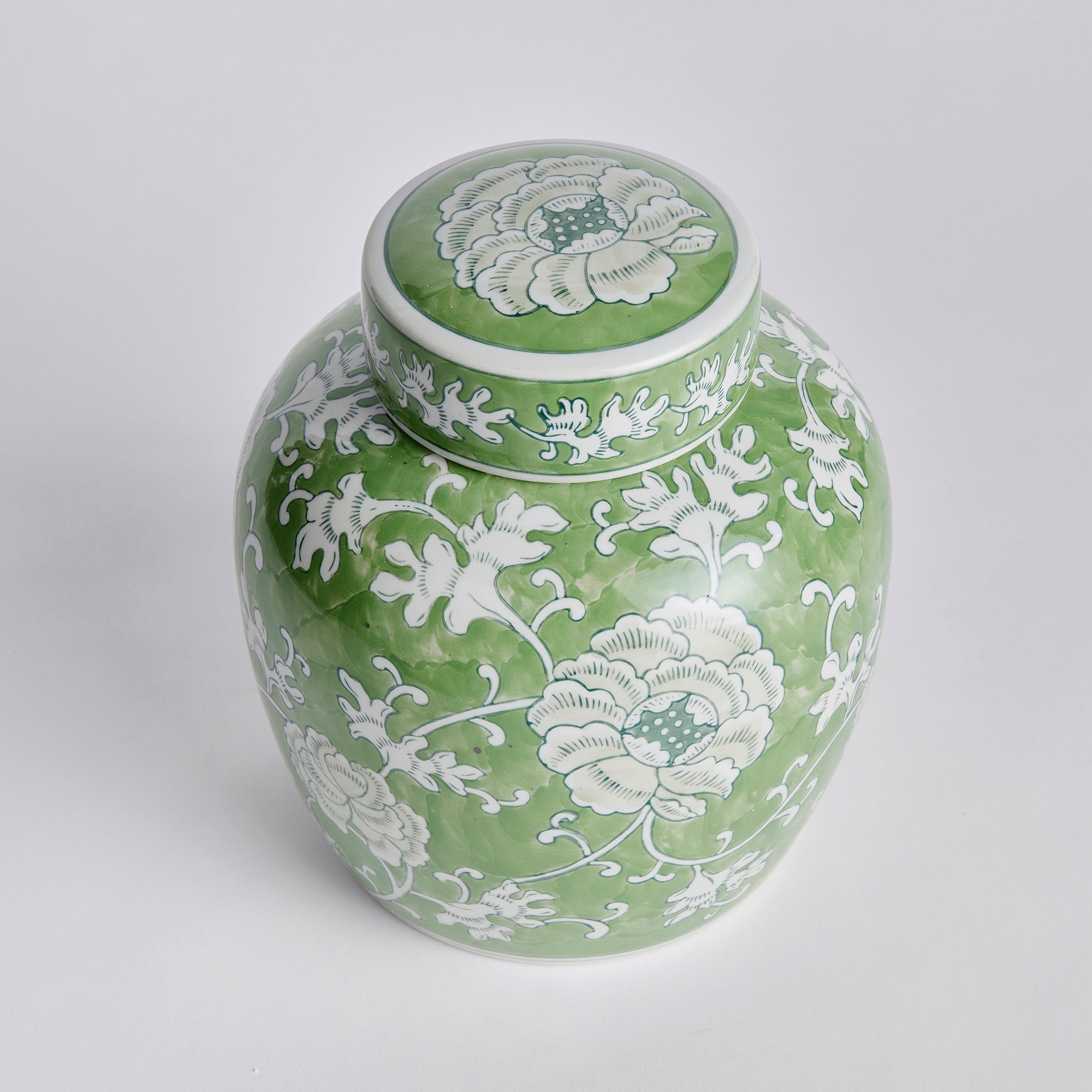 IMPERIAL LOTUS LIDDED JAR - view 2