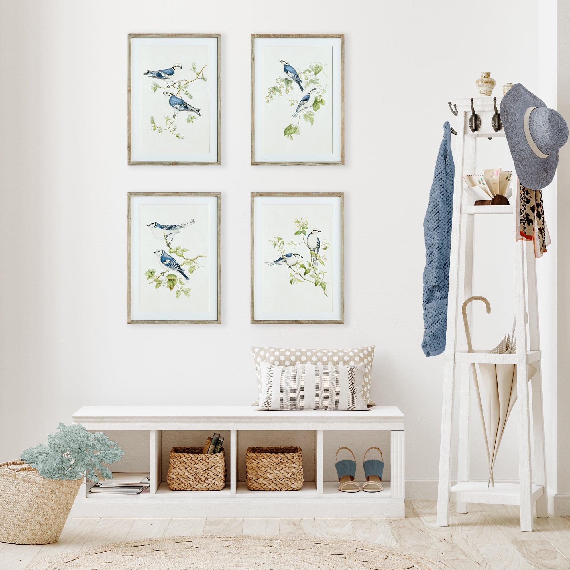 Blue Birds Prints, Set Of 4 - View 4