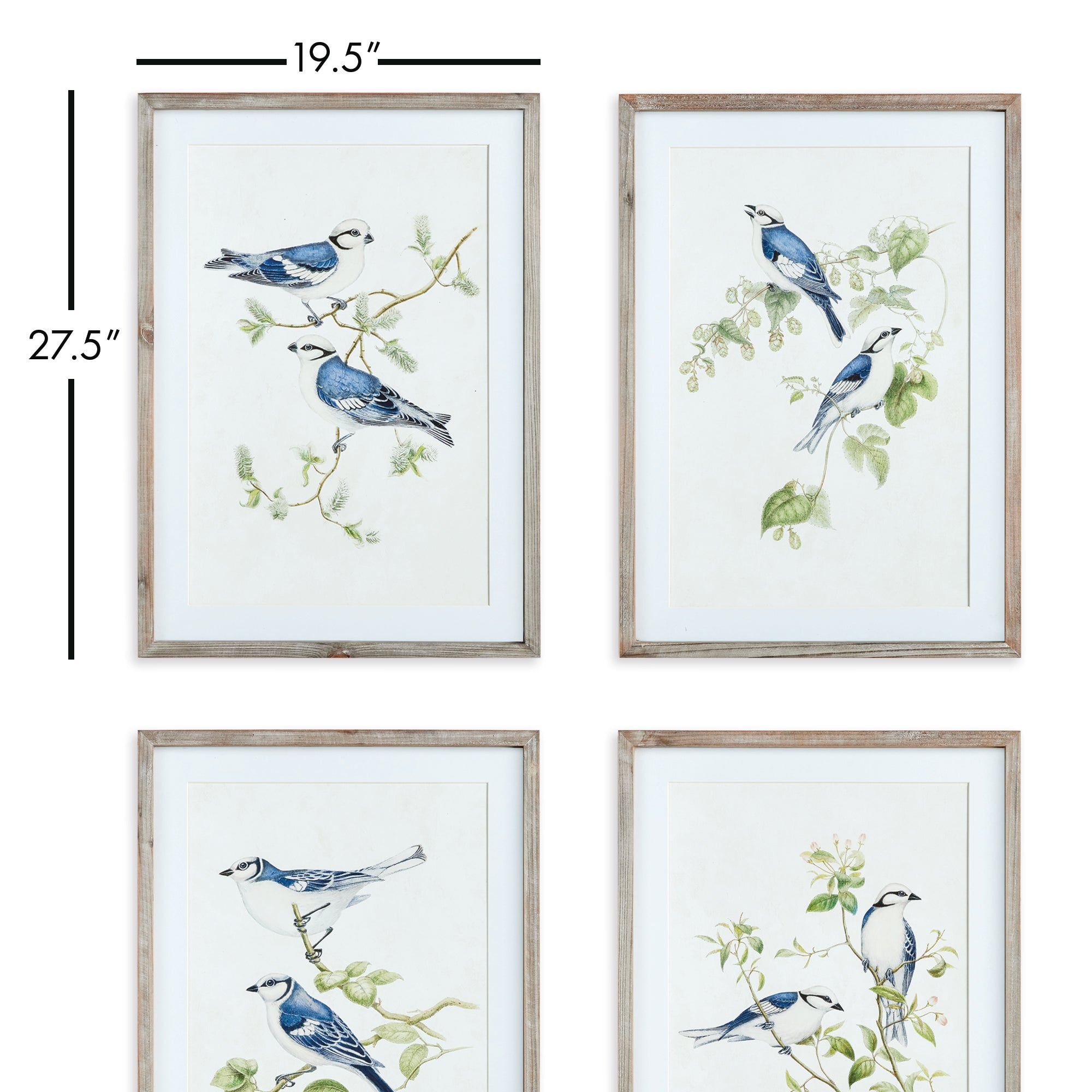 Blue Birds Prints, Set Of 4 - View 2