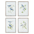Blue Birds Prints, Set Of 4
